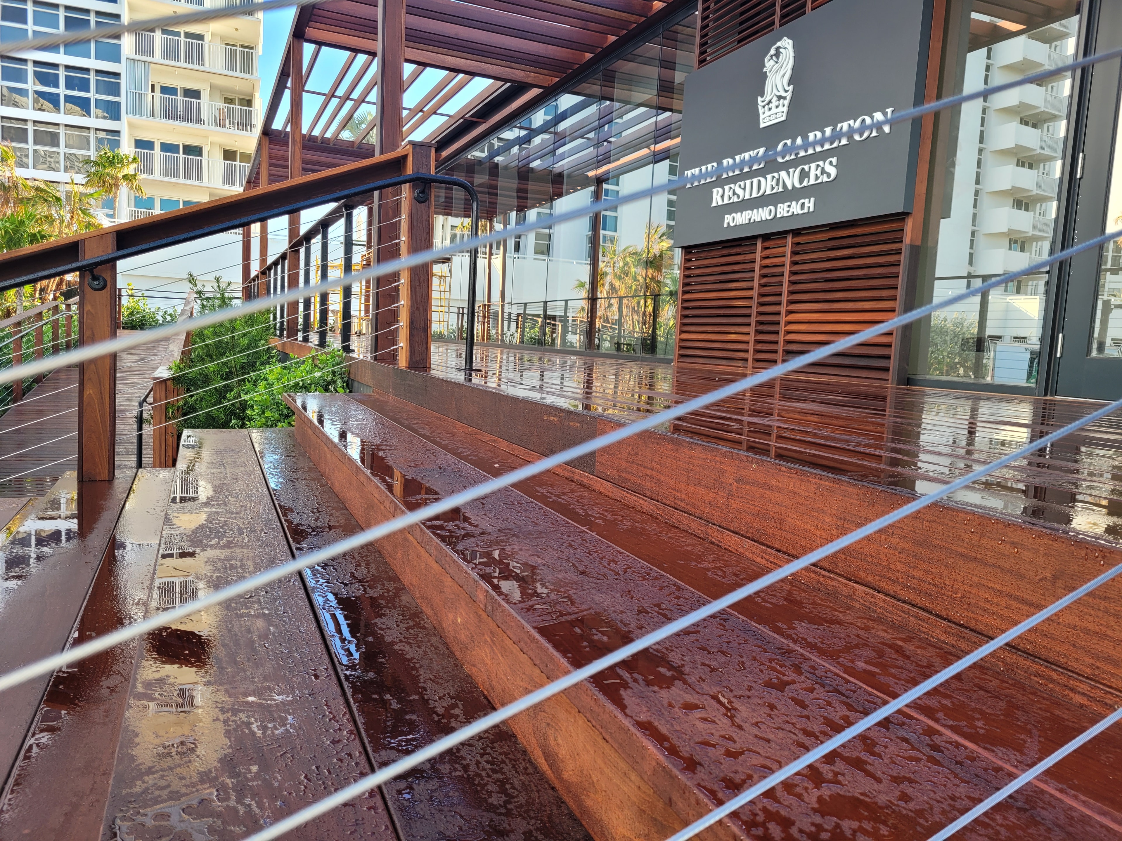 Ritz-Carlton Residences Pompano Beach — Ipe deck entrance
