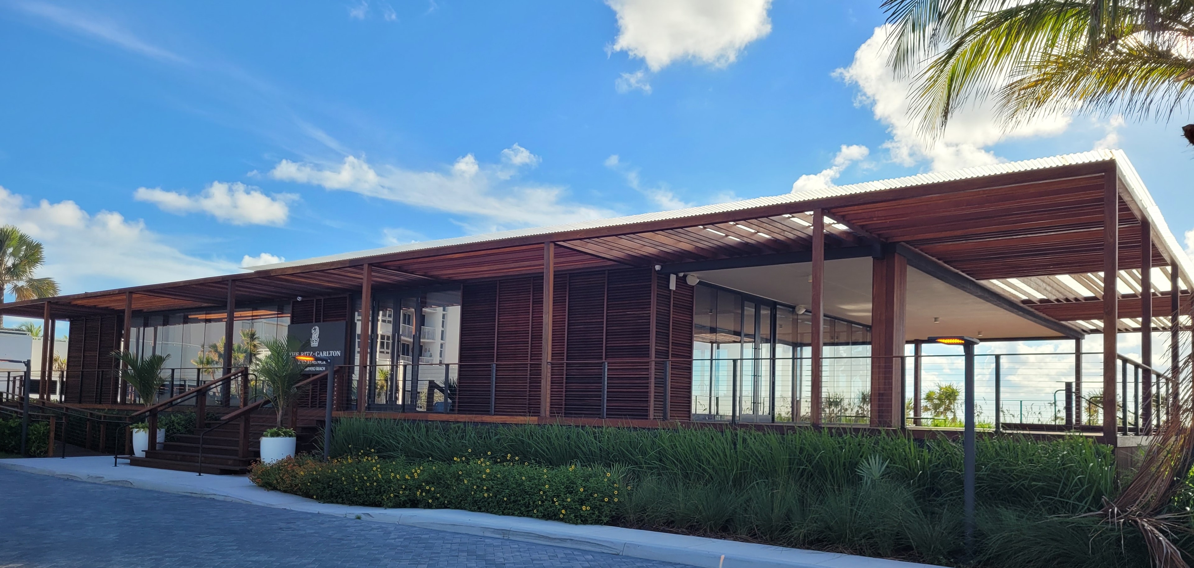 Ritz-Carlton Residences Pompano Beach — Beachfront pavilion with metal roof