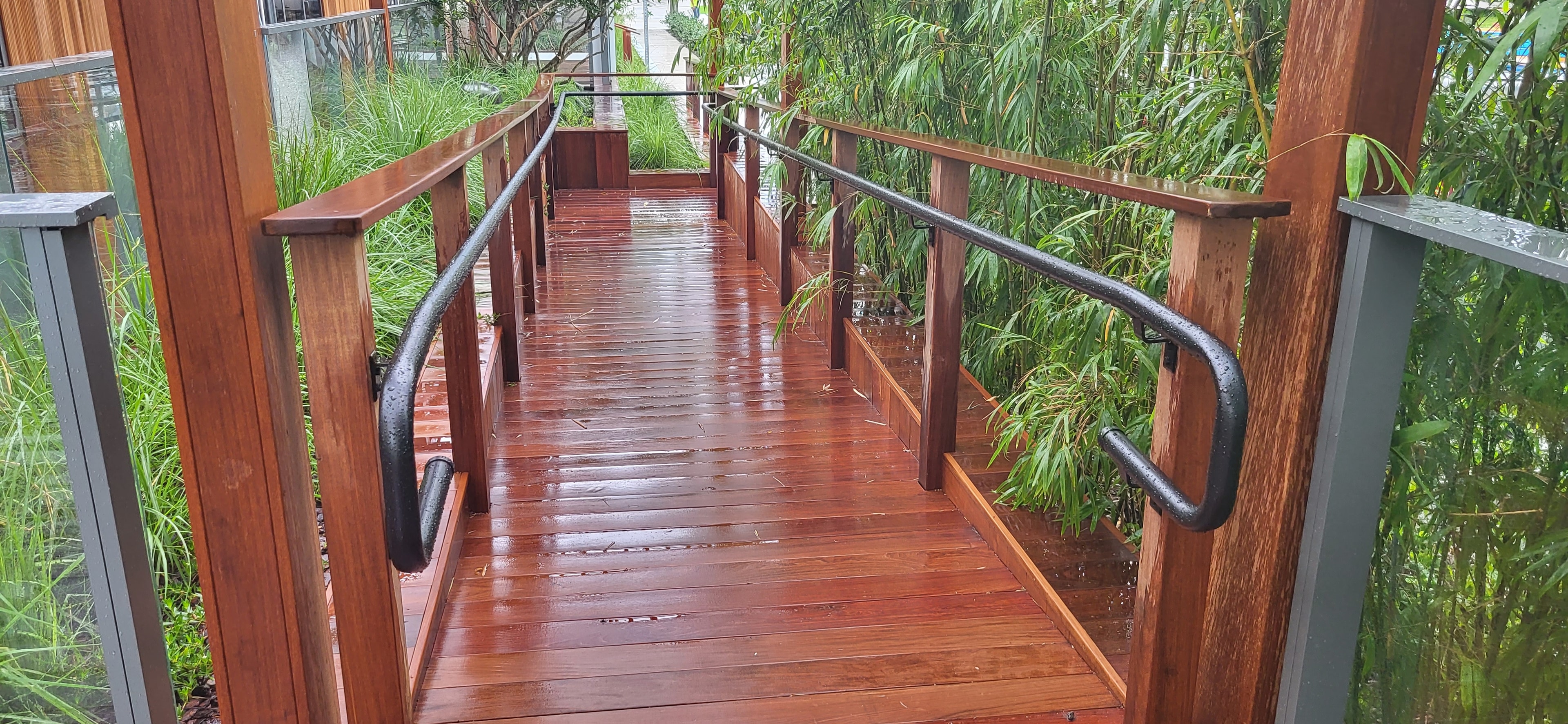 Waldorf Astoria Pompano Beach — boardwalk through lush vegetation