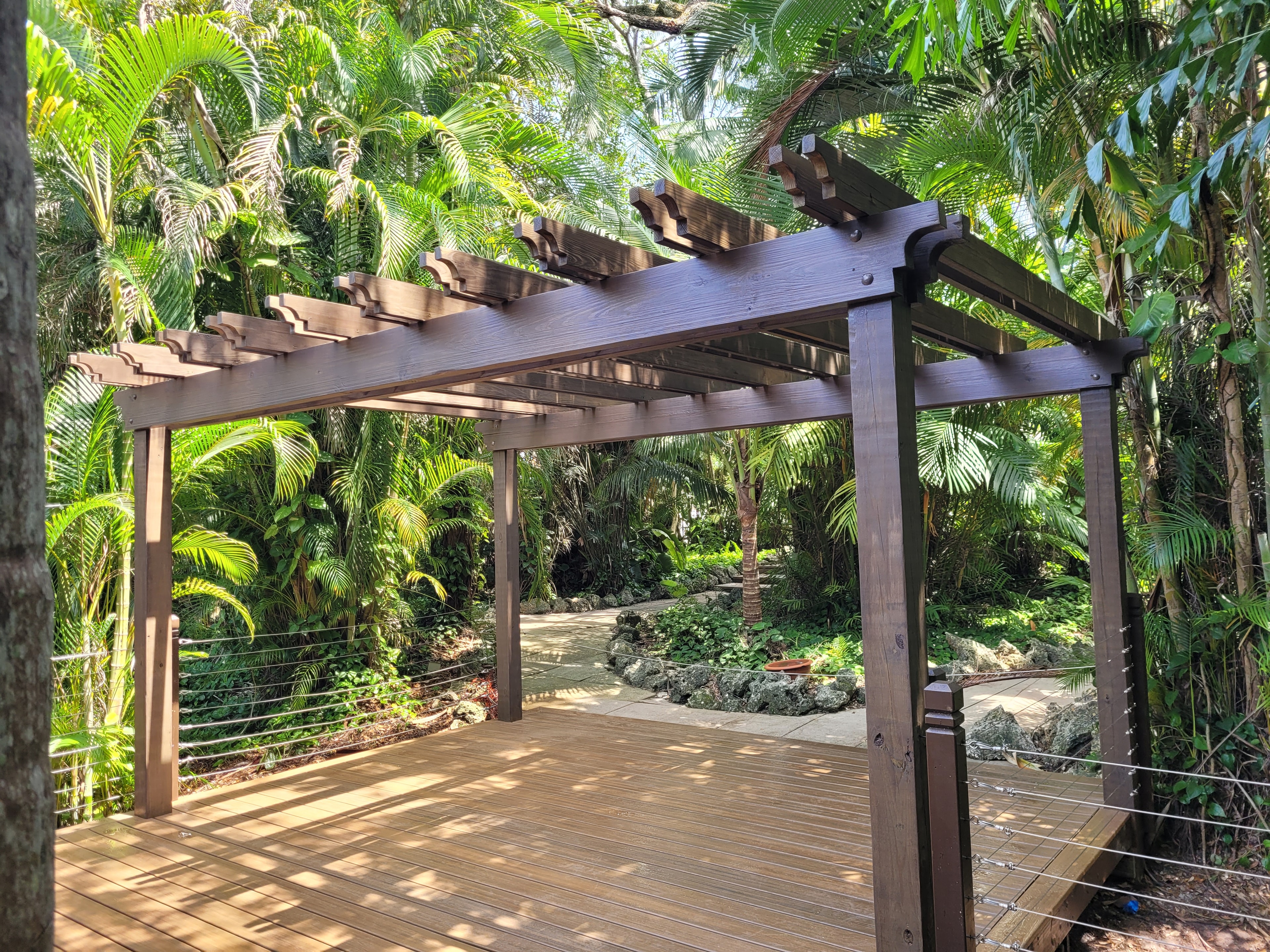 South Florida pergola deck installation