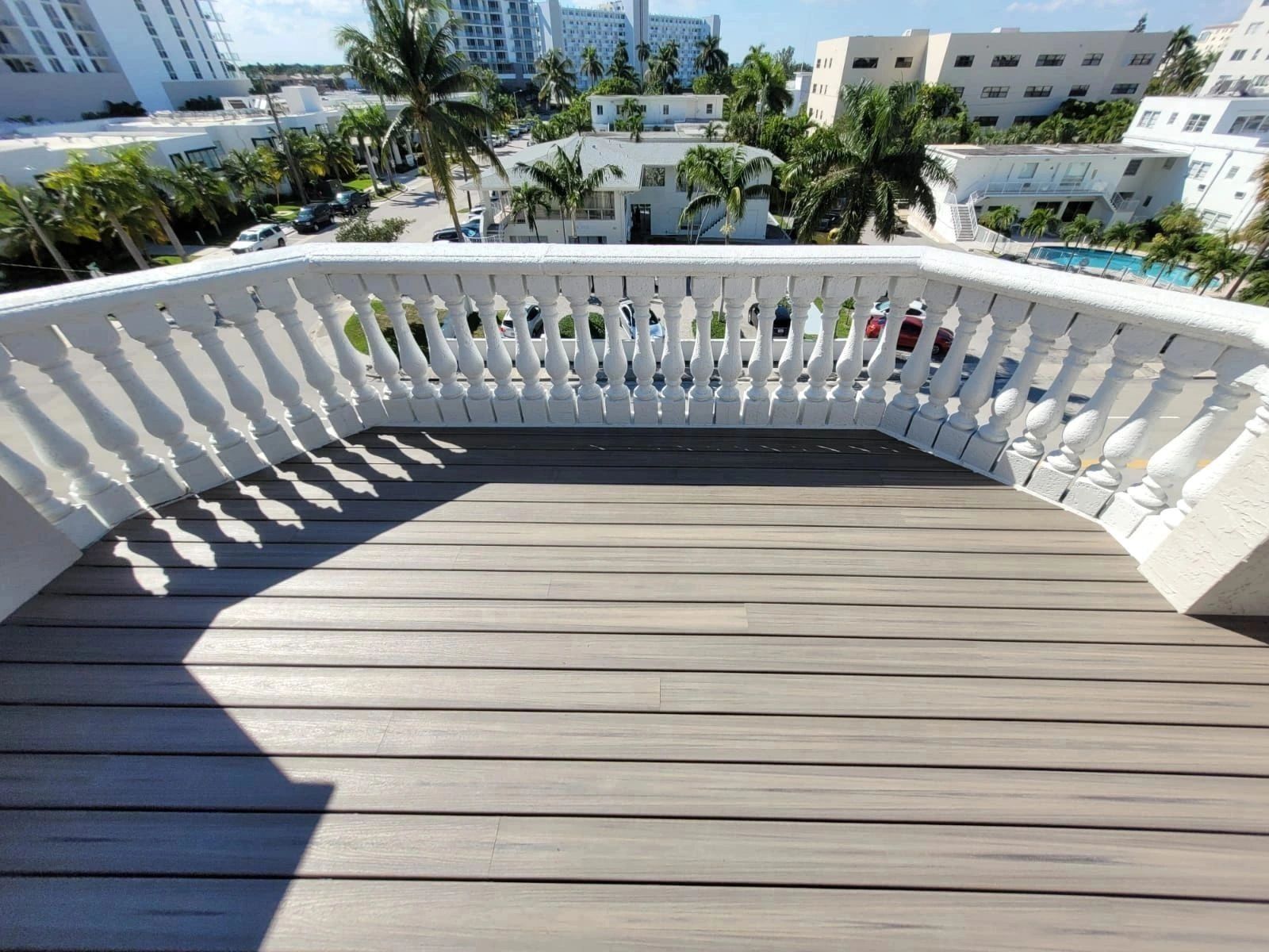Trex composite deck — rooftop deck construction detail