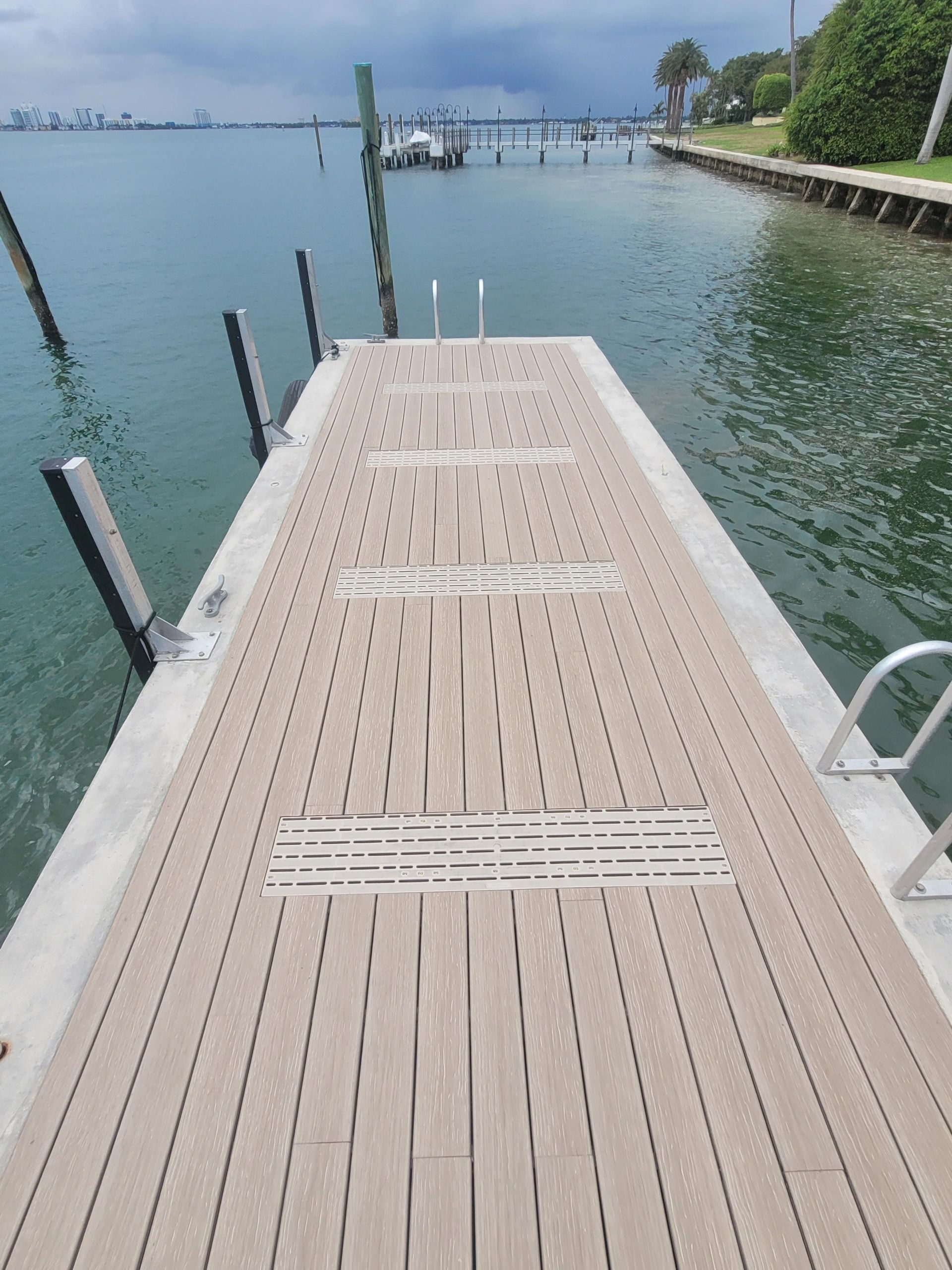 Adriana Lima Residence — composite deck installation, Indian Creek Village Miami