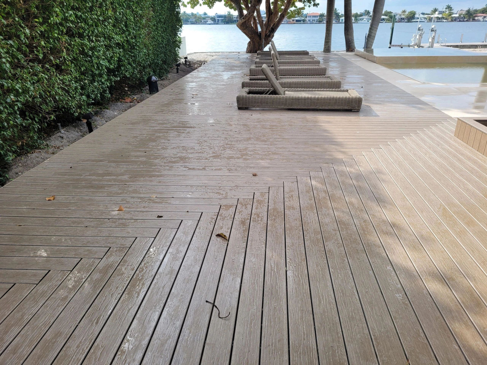 Adriana Lima Residence — composite deck and marine-grade helical pile construction