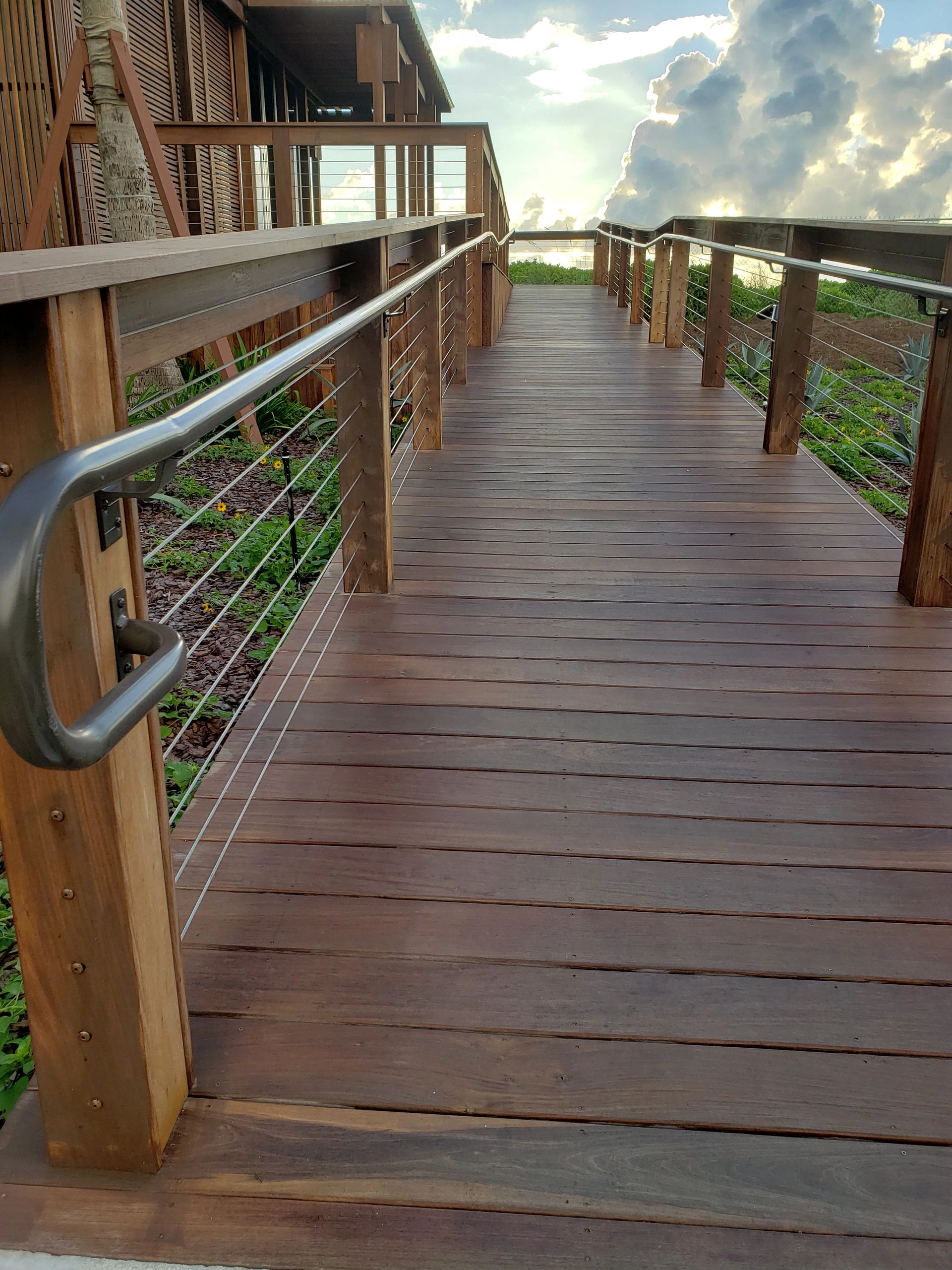 Ipe ADA-compliant access ramp — installed by Deckmasters of South Florida